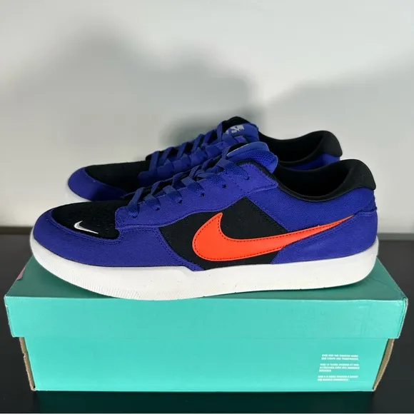 New Men Nike SB Force 58 Sneakers Shoes Concord/Team Orange/Black Size 13