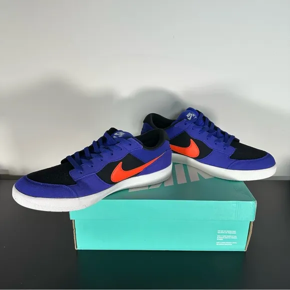 New Men Nike SB Force 58 Sneakers Shoes Concord/Team Orange/Black Size 13