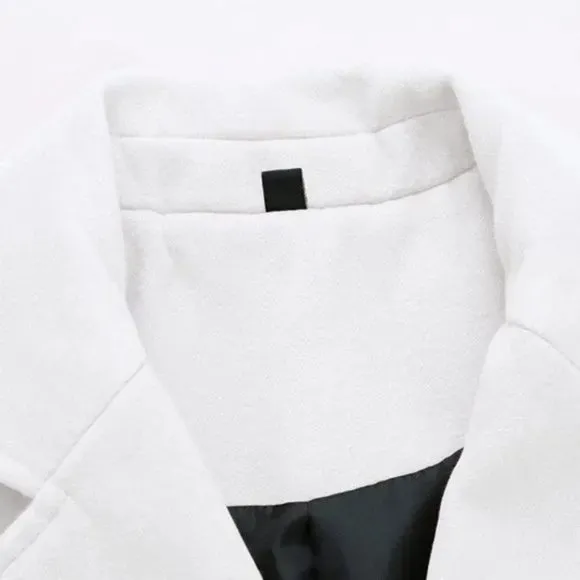 New Men's Trench Coat Outfit White