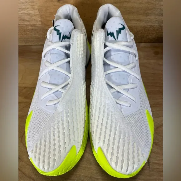 NEW Nike Court Zoom Vapor Cage 4 Rafa Mens Sz 12 Tennis Shoes White Volt Teal