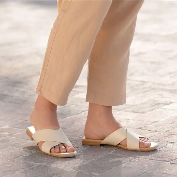NEW Nisolo Catalina Slide Sandal in Bone, Size 7