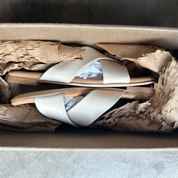 NEW Nisolo Catalina Slide Sandal in Bone, Size 7