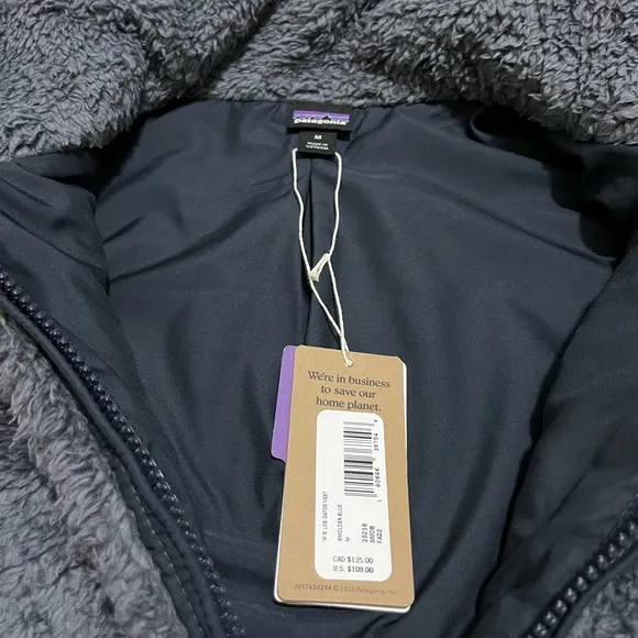 New Patagonia Los Gatos Vest Full Zip Sweater Coat Smolder Blue Womens Medium M