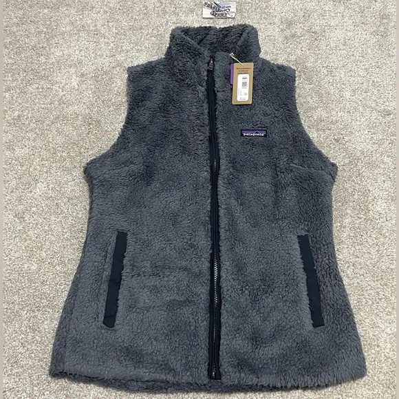 New Patagonia Los Gatos Vest Full Zip Sweater Coat Smolder Blue Womens Medium M