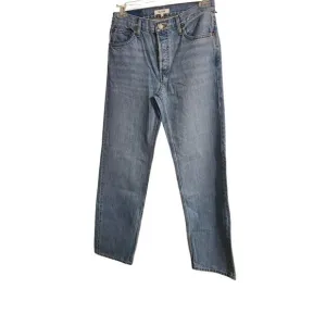 New! RE/DONE 70s Ultra High Rise Stove Pipe Jeans Blue Women's Size 24‎