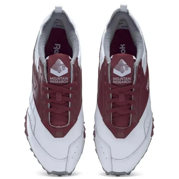 NEW Reebok Men's 11.5 Shoes Mountain Research LX2200 Sneakers White Burgundy