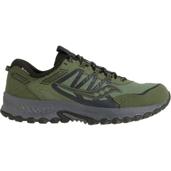 NEW Saucony Grid Peak GTX Gore-Tex® Trail Running Shoes!  Green  Black  S70849-2
