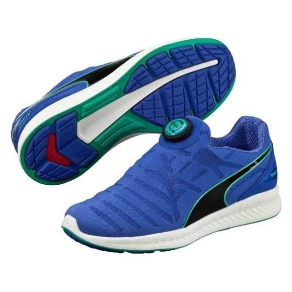 NEW Size 9 Womens Puma Ignite Disc No Lace Blue Running Shoes 18861701 Pull on