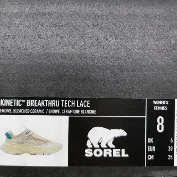 New Sorel Kinetic Breakthru Tech Lace Sneaker Women's Shoes Size 8