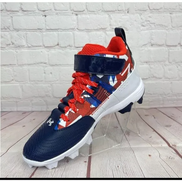 New Under Armour Harper 7 Mid USA Baseball Shoes Youth Size 3Y (3025599-400)