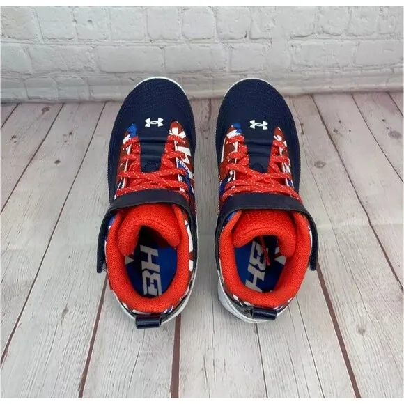 New Under Armour Harper 7 Mid USA Baseball Shoes Youth Size 3Y (3025599-400)