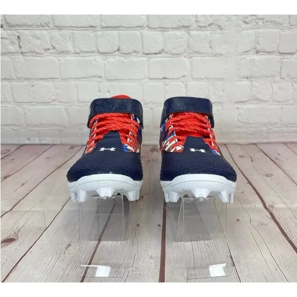 New Under Armour Harper 7 Mid USA Baseball Shoes Youth Size 3Y (3025599-400)