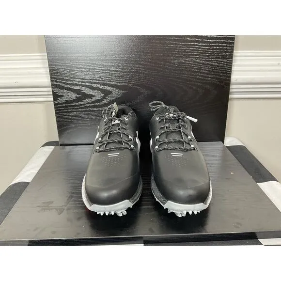NEW! Under Armour Men's Size 7 Black Hovr Drive Gore-Tex Golf Shoes Leather RARE
