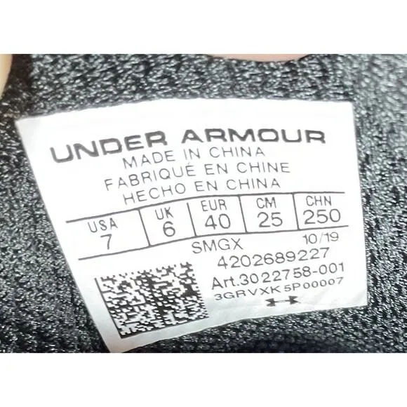 NEW! Under Armour Men's Size 7 Black Hovr Drive Gore-Tex Golf Shoes Leather RARE