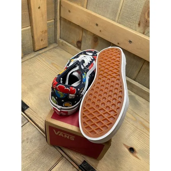 New US1 YT Kids Vans Ward Skate Shoes Sneakers Youth Glow Fish Parisian Night