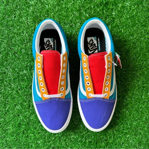 🍀New Vans Comfycush Old Skool Multi Block