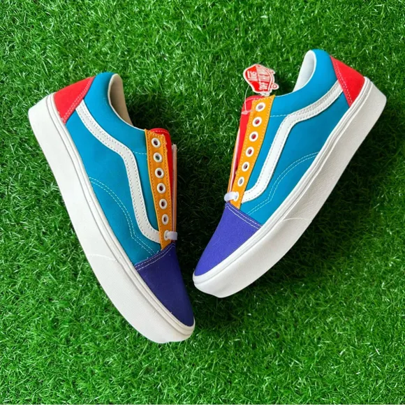🍀New Vans Comfycush Old Skool Multi Block