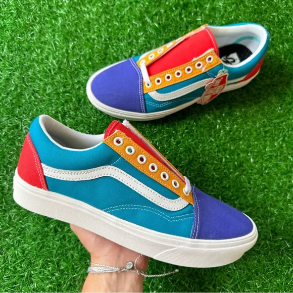🍀New Vans Comfycush Old Skool Multi Block