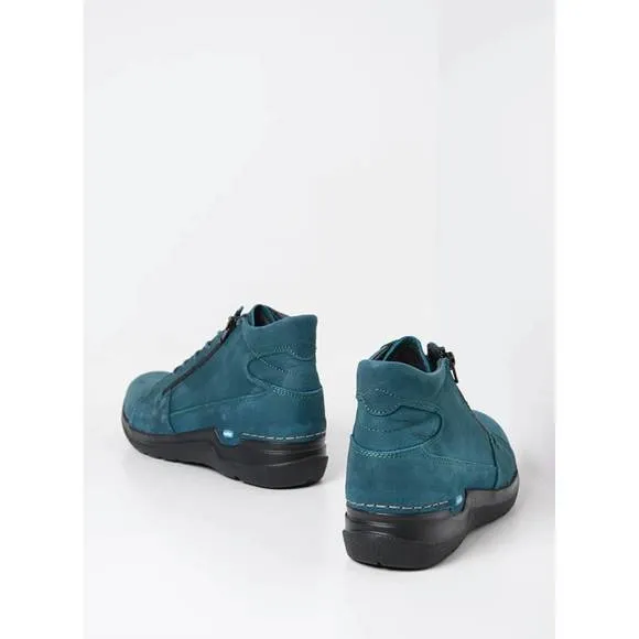NEW WOLKY women's why shoes in petrol nubuck