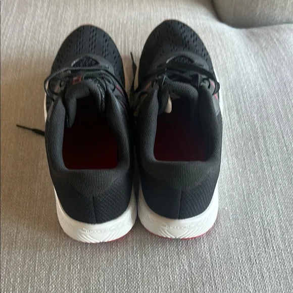 NEWBalance Black and Red Athletic Running Shoes with Breathable Mesh