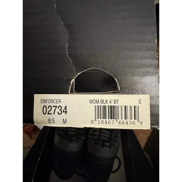 NIB Bates Enforcer Series Women’s Size 8 1/2M Black 02734 Lace Up Wolverine