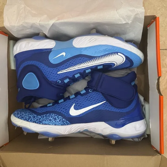 NIB New Nike DJ6520 414 Alpha Huarache Elite 4 Mid Men’s Cleats Sz 16