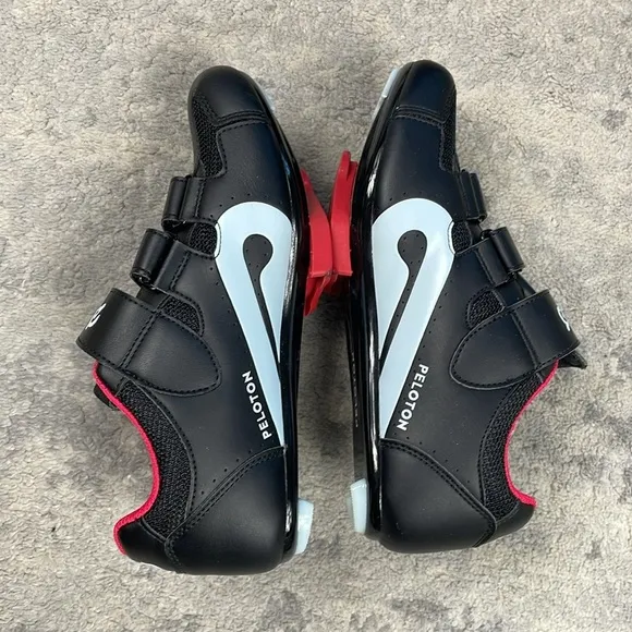 NIB Peloton Cycling Shoes for Peloton Bike Black Triple Strap Womens Sz 38