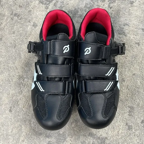 NIB Peloton Cycling Shoes for Peloton Bike Black Triple Strap Womens Sz 38