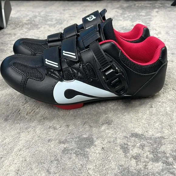 NIB Peloton Cycling Shoes for Peloton Bike Black Triple Strap Womens Sz 38