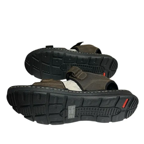 NIB Rockport Darwyn Quarter - Strap Brown Sandals 10.5 Wide