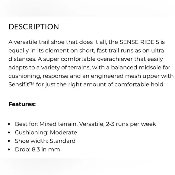 ▪️NIB Salomon Sense Ride 5 Sneakers-8