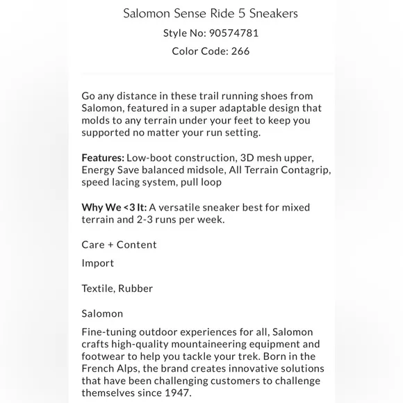 ▪️NIB Salomon Sense Ride 5 Sneakers-8