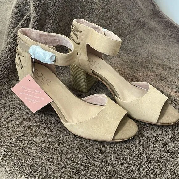 NIB Soul Naturalizer Block Heel Sandals Shoes Size 11 11M