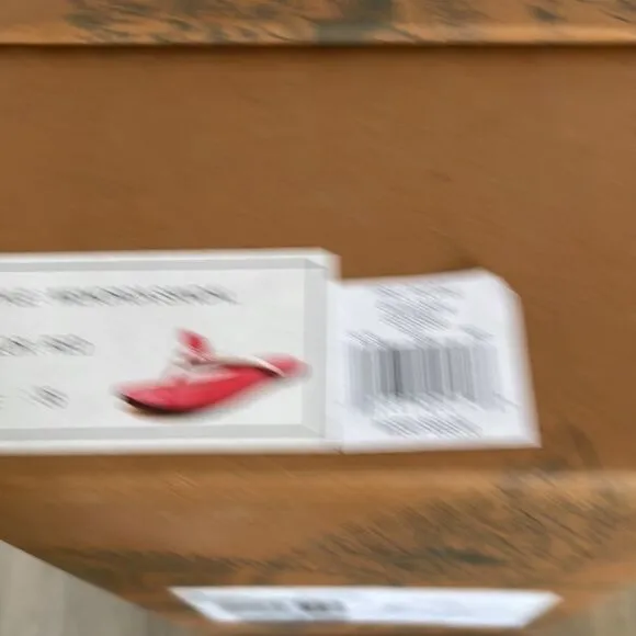 NIB Free People Menorca Flat Thong Sandal Red Leather White Beaded EU 38 US 8