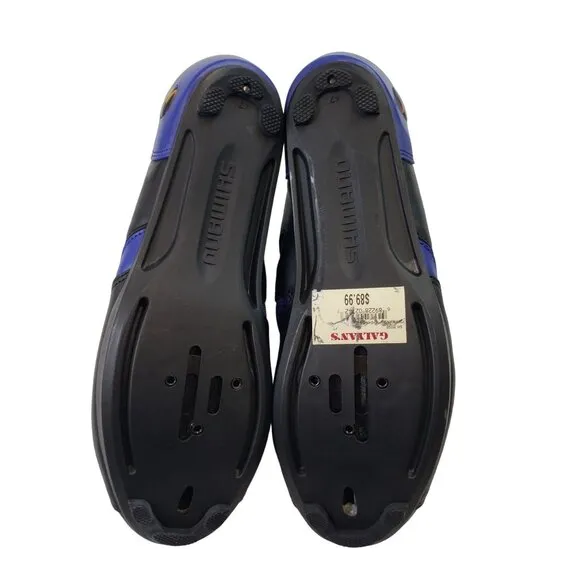 NIB/NWT Shimano SH-R096B Road Cycling Shoes Black/Blue Size 47/12.5 US