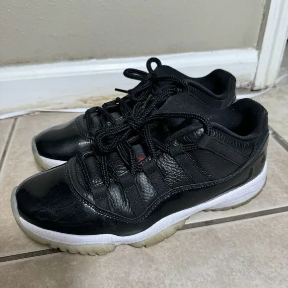 NICE Nike Air Jordan 11 Retro 72-10 Men's 8 Black White Athletic Shoes