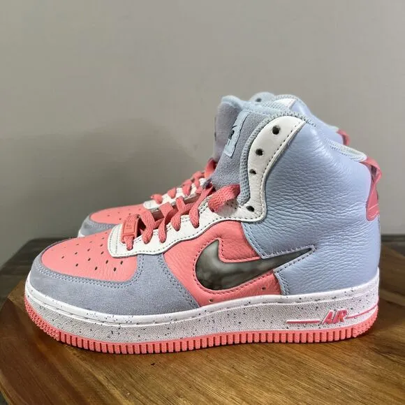 Nike Air Force 1 High By You Women’s Size 5 Pink Blue White Shoes Sneakers