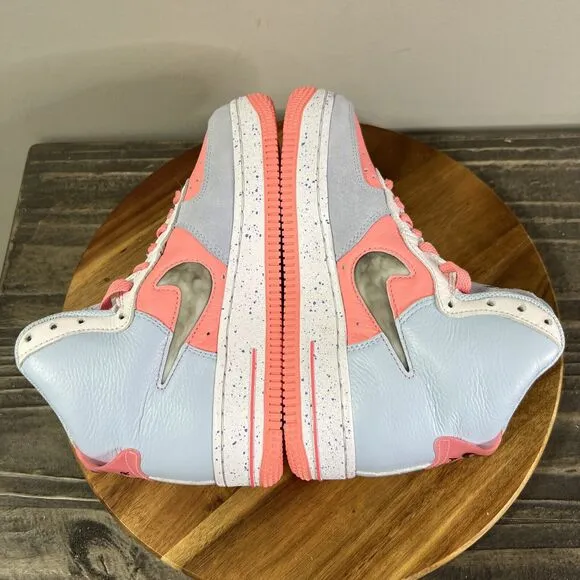 Nike Air Force 1 High By You Women’s Size 5 Pink Blue White Shoes Sneakers