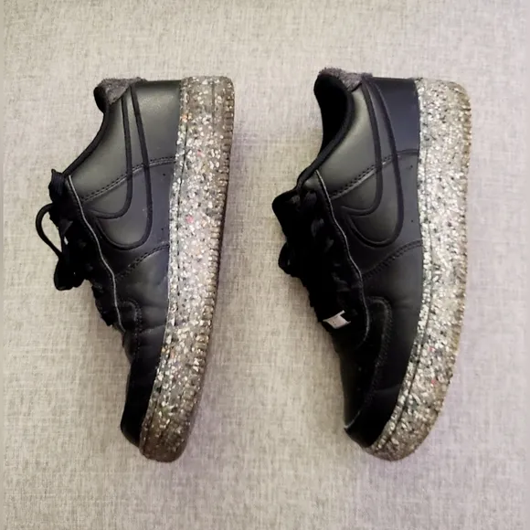 Nike Air Force 1 KSA GS Black Recycled Retro Size 6Y = Mens 6 Womens 7.5