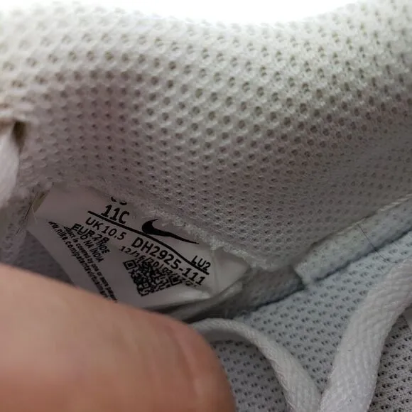 Nike Air Force 1 LE Low Kids Size 11c Triple White Sneaker Shoes DH2925-111
