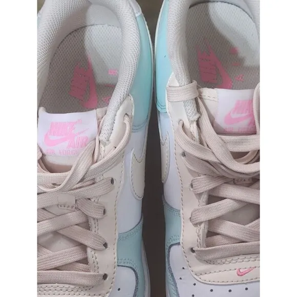 NIKE Air Force 1 Low Emerald Rise Guava Ice Green/Beige youth size 7y No Box