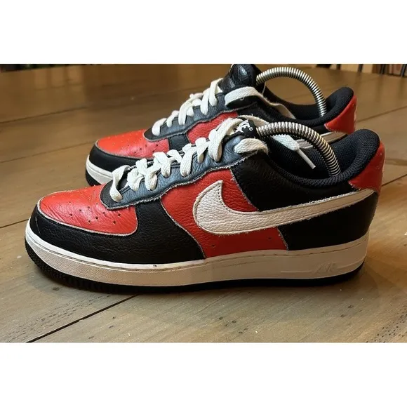 Nike Air Force 1 Low Nike ID Mens Red Black - Size 8.5 UGA Georgia Bulldogs