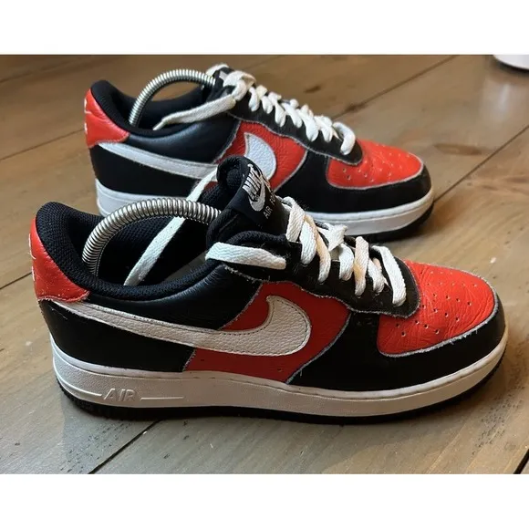 Nike Air Force 1 Low Nike ID Mens Red Black - Size 8.5 UGA Georgia Bulldogs