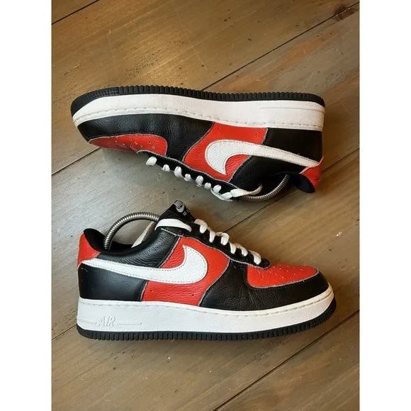 Nike Air Force 1 Low Nike ID Mens Red Black - Size 8.5 UGA Georgia Bulldogs