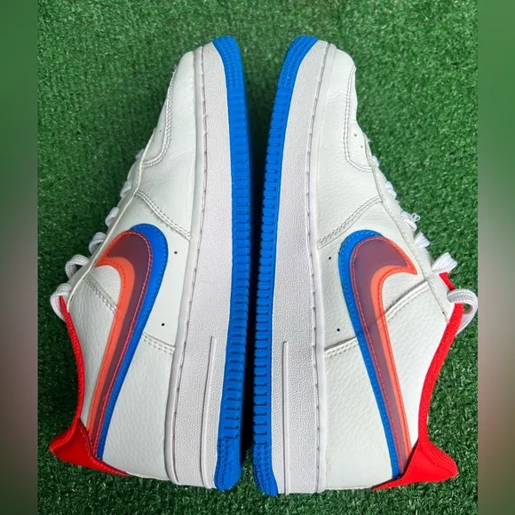 Nike Air Force 1 LV8 GS Offset Swoosh White Red Blue DX1787-100 5.5Y Women’s 7