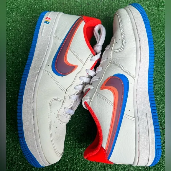 Nike Air Force 1 LV8 GS Offset Swoosh White Red Blue DX1787-100 5.5Y Women’s 7
