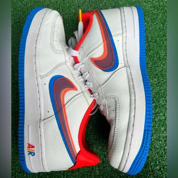 Nike Air Force 1 LV8 GS Offset Swoosh White Red Blue DX1787-100 5.5Y Women’s 7