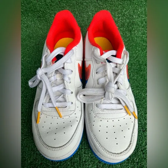 Nike Air Force 1 LV8 GS Offset Swoosh White Red Blue DX1787-100 5.5Y Women’s 7