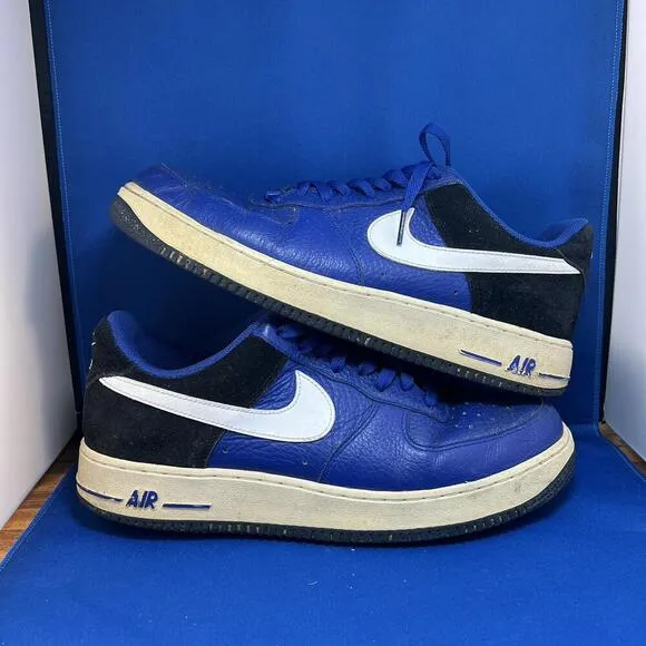 Nike Air Force 1 Sneakers - Blue &amp; Black - Classic 11.5