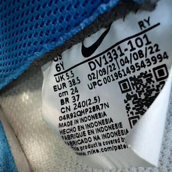Nike Air Force 1 sneakers Low ESS GS Youth 6 Blue white shoes lace up DV1331